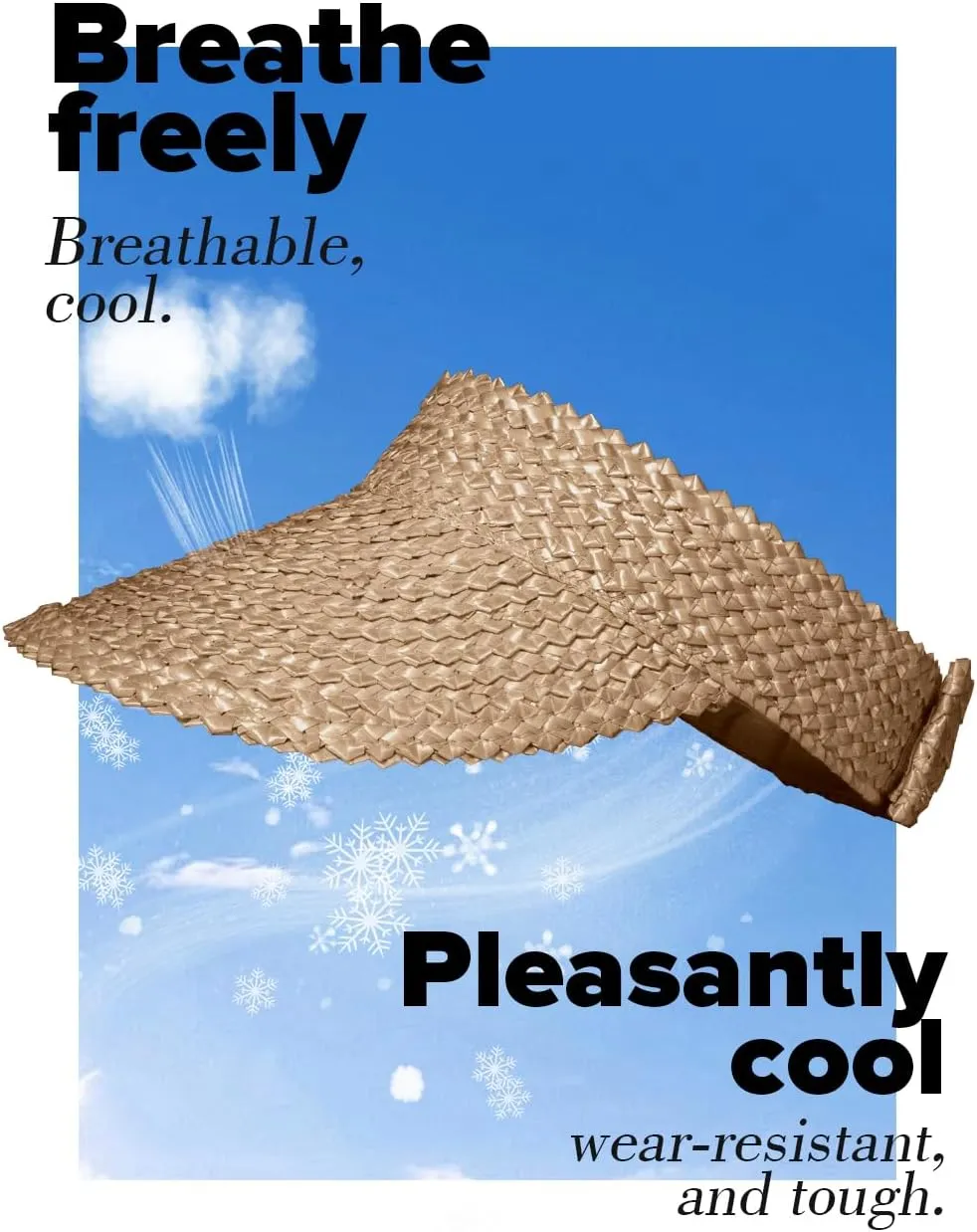 Straw Sun Visors & Hats for Women - Packable Beach Hats, Handmade, Sun Protection