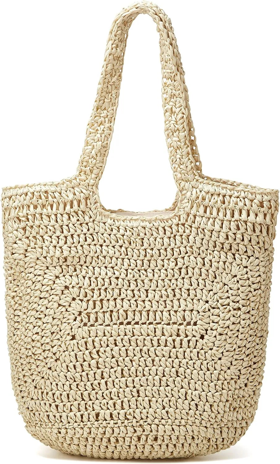 Straw Tote Bag for Women Woven Beach Handbag Handmade Crochet Casual Straw Shoulder Bags Summer Bohemian Hobo Bags