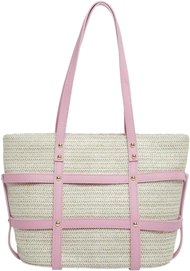 Straw Tote Bag for Women Woven Carryall Bag Large Hobo Bag Handmade Beach Bag Shoulder Bag Summer Holiday Travel 2024