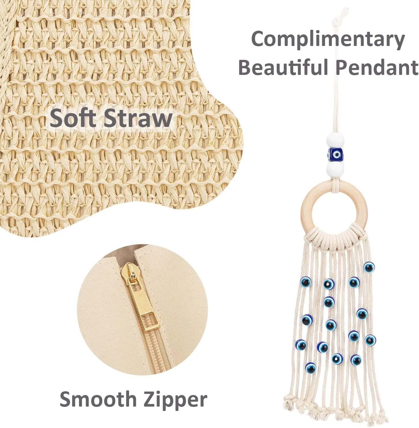 Summer Large Straw Bags For Women Travel Beach Totes Bag Woven Tote Handmade Shoulder Bag Handbag