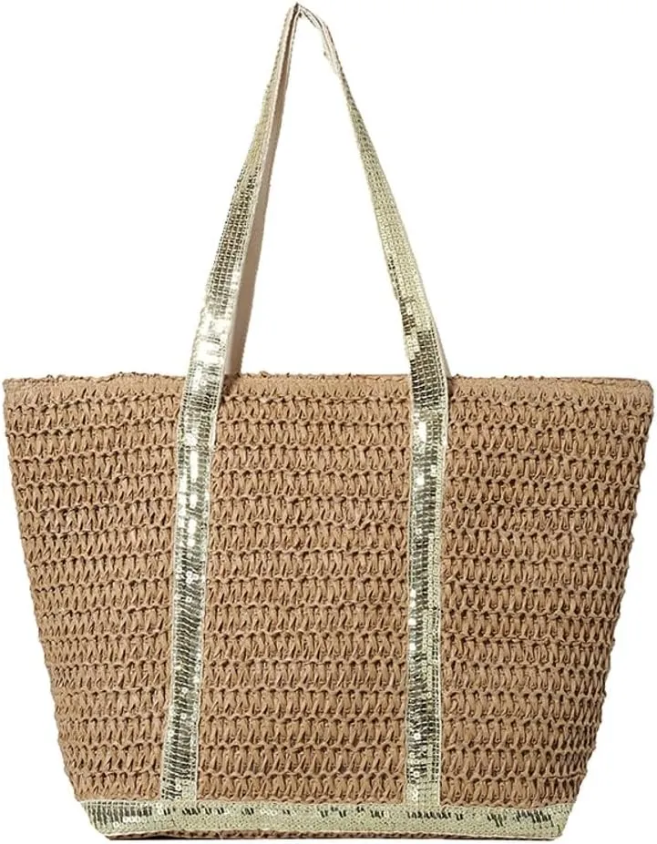 Summer Straw Shoulder Bags for Women Large Capacity Beach Tote Purse Woven Casual Top Handle Handbag Vacation
