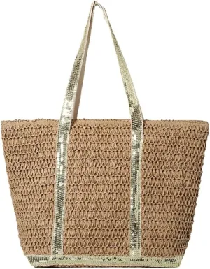 Summer Straw Shoulder Bags for Women Large Capacity Beach Tote Purse Woven Casual Top Handle Handbag Vacation