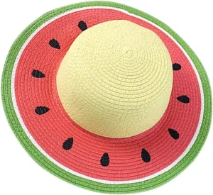 Summer Sun Protection Watermelon Girls Outdoor Sun Hat Girls Straw Beach Summer Hat Uv Blocking