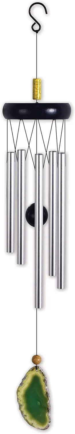 Sunset Vista Designs 93259 Natural Stone Wind Chime, 20-Inches, Green Agate