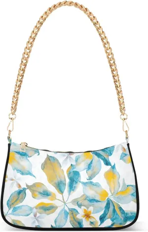 susiyo Shoulder Bag for Women Exotic Flowers Small Shoulder Purse Bags Cute Hobo Tote Handbag Mini Clutch Purse
