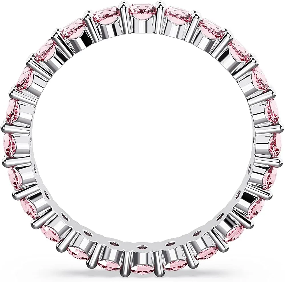 SWAROVSKI Matrix Crystal Ring Collection, Round Cut, Prong Setting, Rhodium Finish