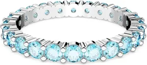 SWAROVSKI Matrix Crystal Ring Collection, Round Cut, Prong Setting, Rhodium Finish