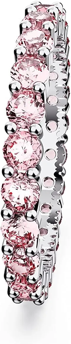 SWAROVSKI Matrix Crystal Ring Collection, Round Cut, Prong Setting, Rhodium Finish