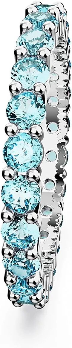 SWAROVSKI Matrix Crystal Ring Collection, Round Cut, Prong Setting, Rhodium Finish