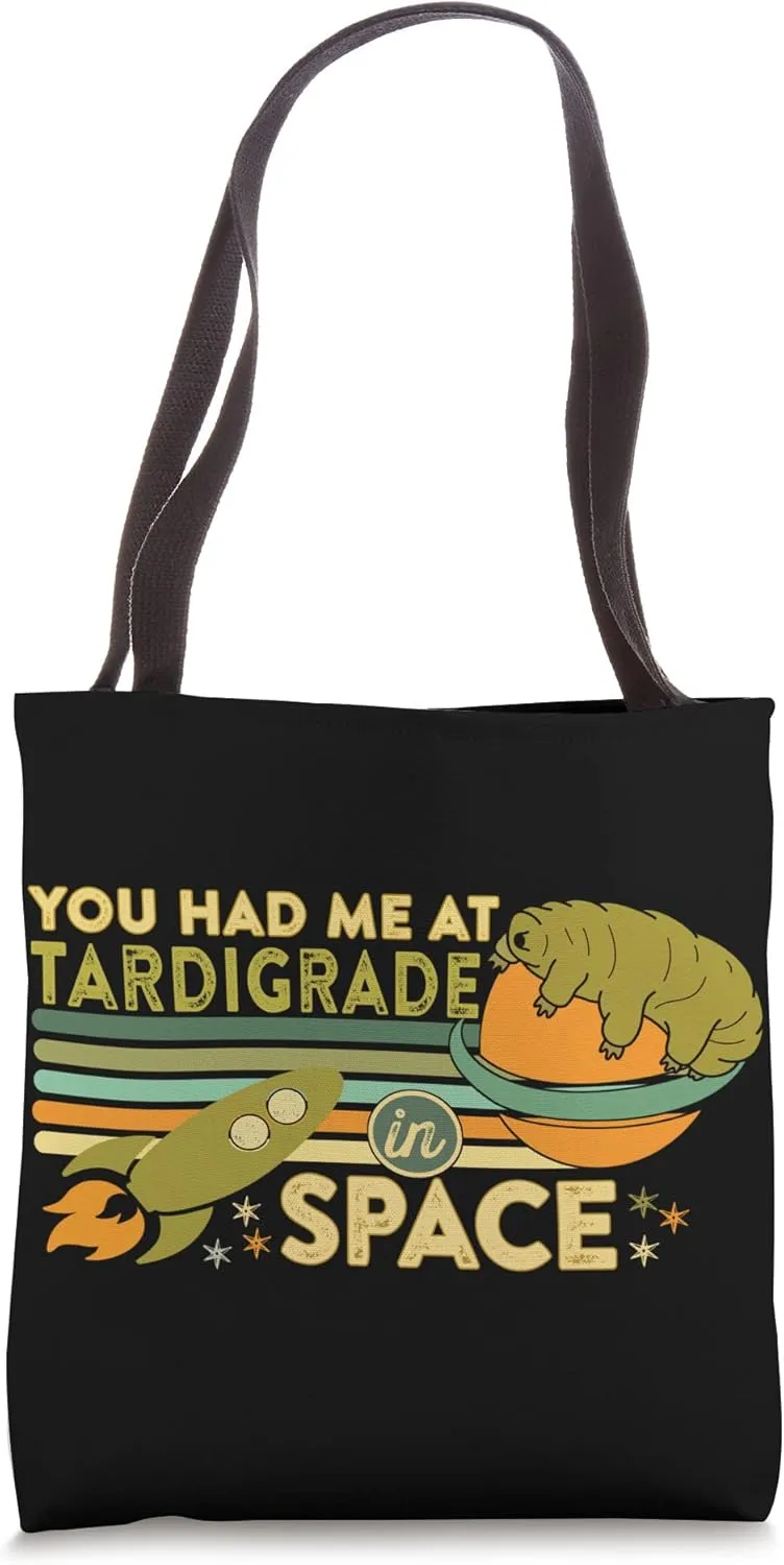 Tardigrade Space Rocket Cargo Mission Space Exploration Meme Tote Bag