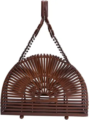 TENDYCOCO Vintage Tote Bag Handbags for Women Shoulder Bags Purse Tote Retro Shoulder Bag Bamboo Handbag Bamboo