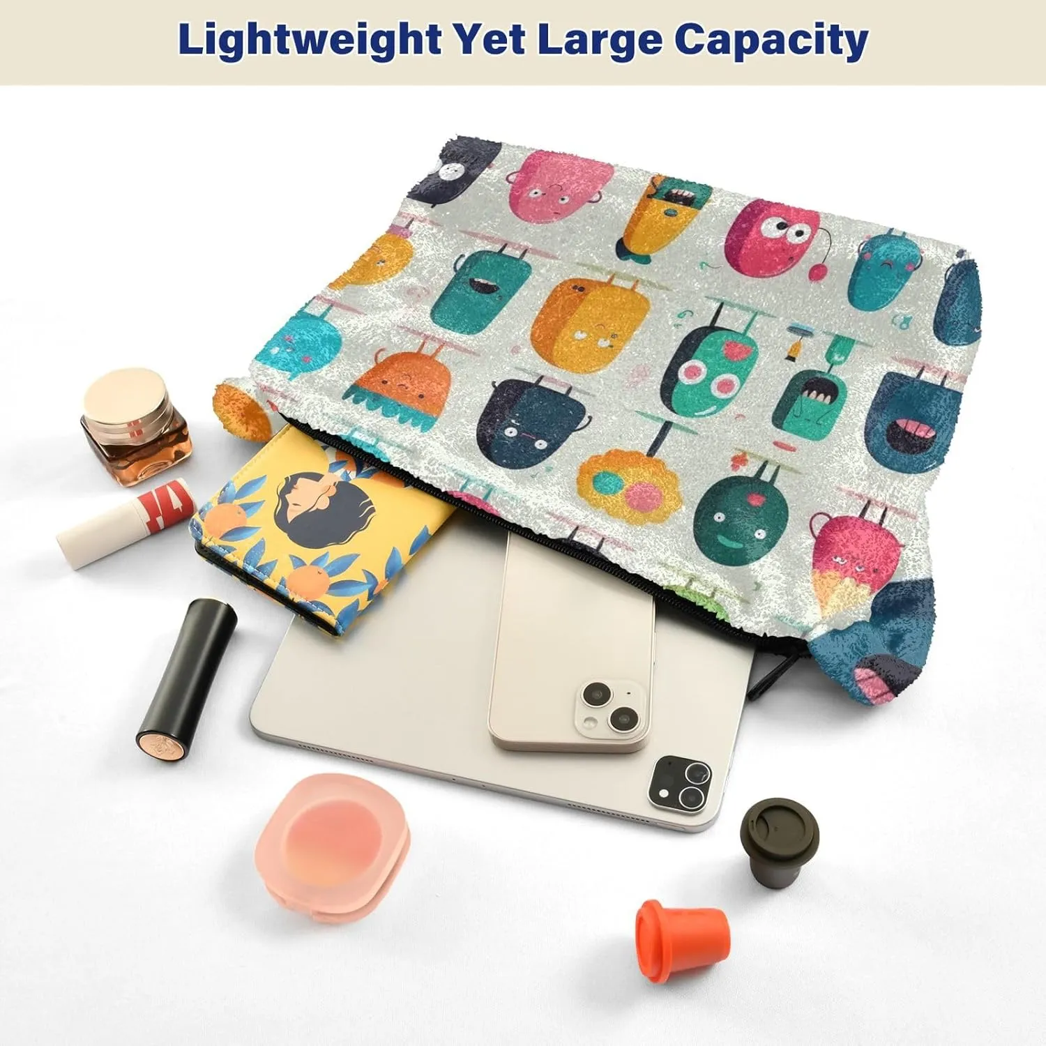 Three Tulips Plush Bag, Crossbody Bookbag for Women, Autumn Handbags