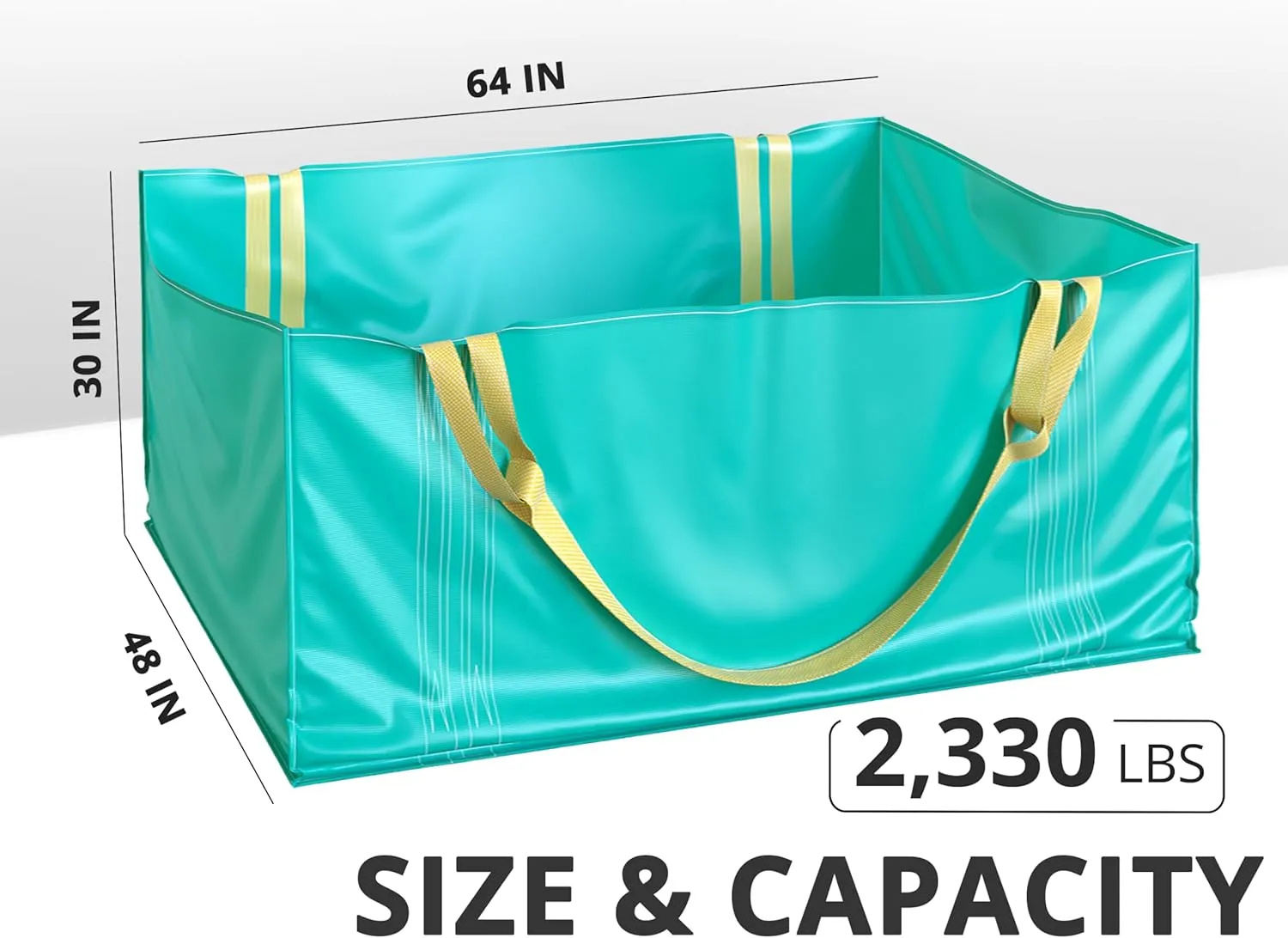 TidyFriend Dumpster Bag, Reusable Yard Waste Bags, Foldable Yard Waste Container, Trash Bag for Trash Management, Multiple Times Use During Renovations, Can Hold Up to 2,500 lbs