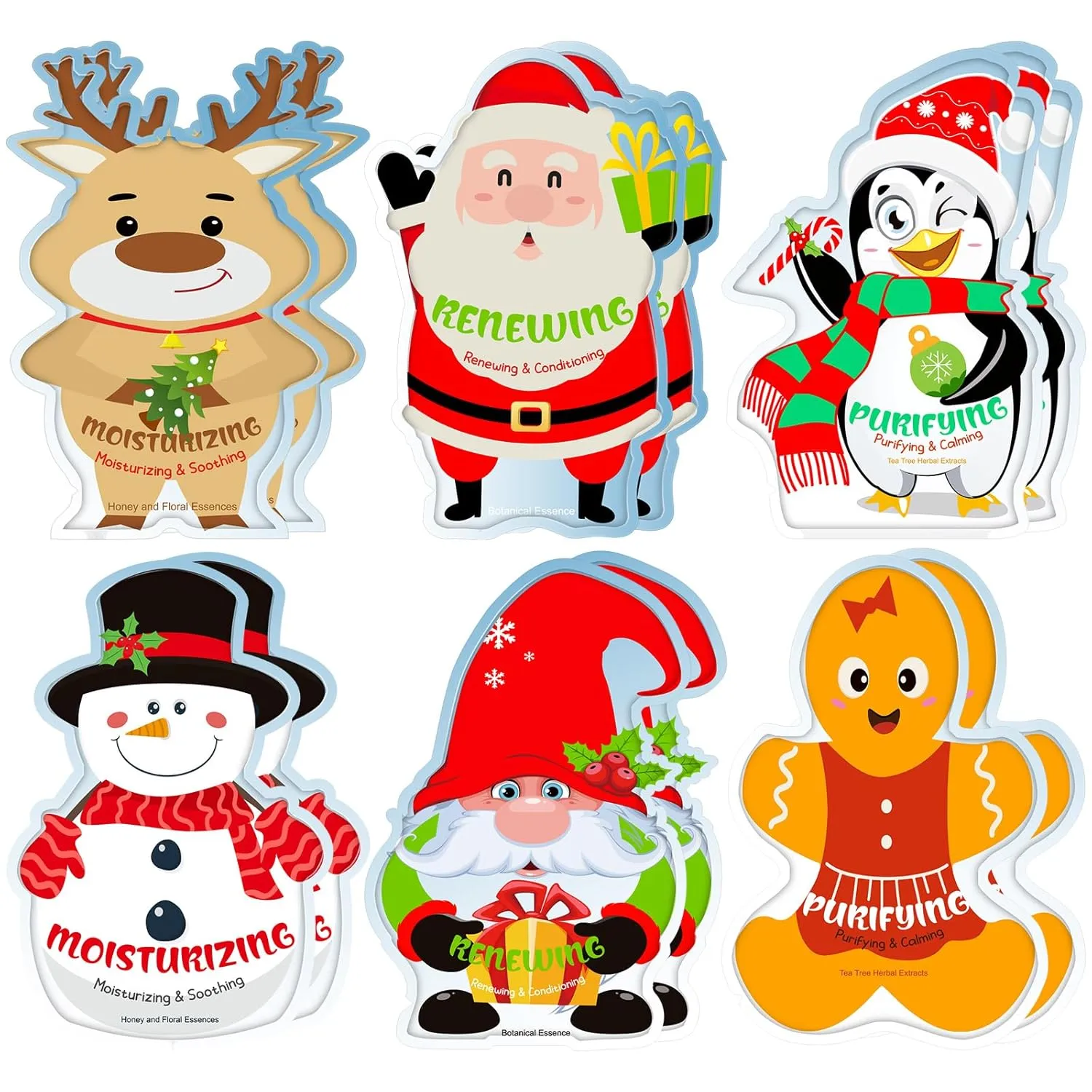 Timgle 12 Pcs Christmas Stocking Stuffers Bulk Facial Masks Skincare Face Sheet Masks Holiday Gifts for Women, Fragrance Hydrating Face Mask Spa Gifts Bulk for Coworker Adults Stocking Stuffer