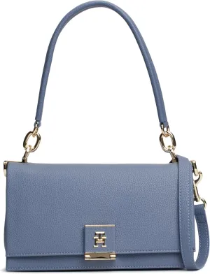 Tommy Hilfiger Leather Shoulder Bag with Removable Crossbody Strap