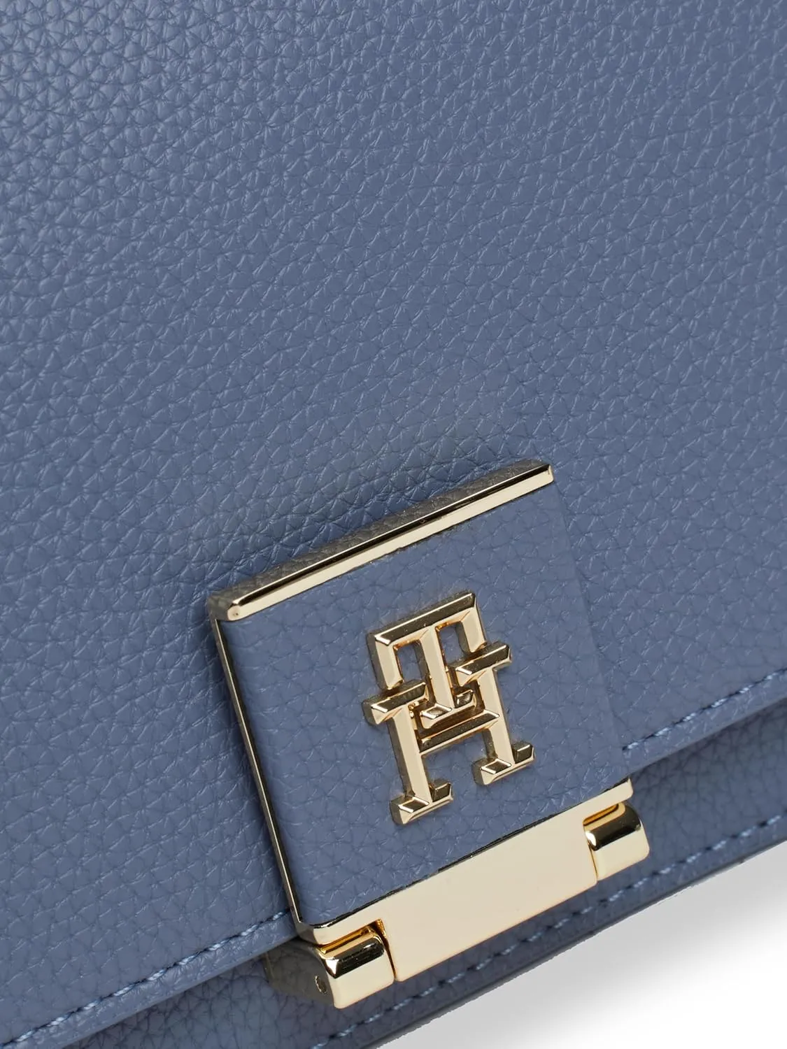 Tommy Hilfiger Leather Shoulder Bag with Removable Crossbody Strap