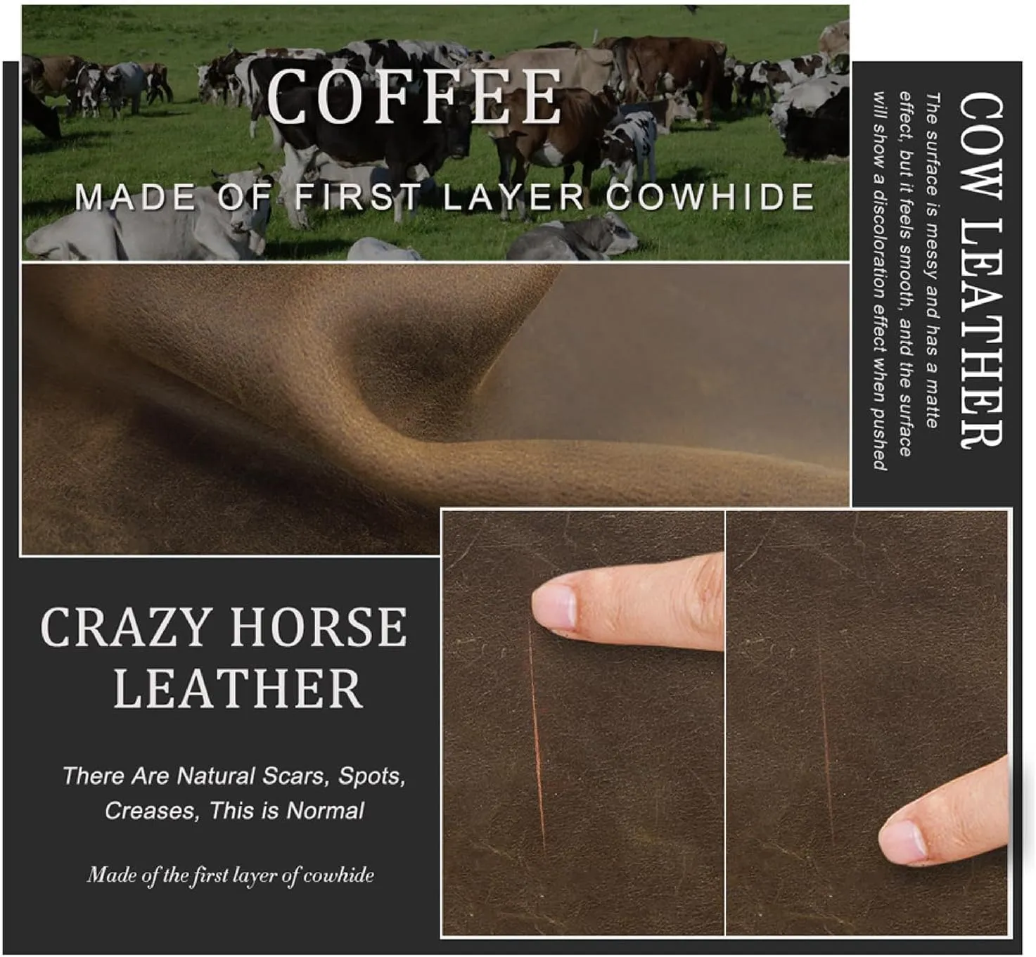 Top Grain Leather 8.3" Messenger Bag for Man & Woman, Multi Pockets, Fits to 7.9"/8.3" iPad for Daily/School/Business/Travel