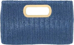 Top Handle Straw Clutch