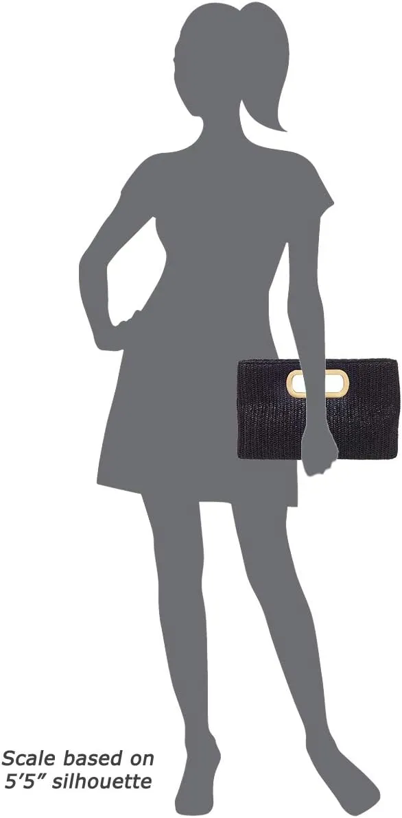 Top Handle Straw Clutch