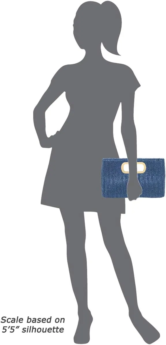 Top Handle Straw Clutch