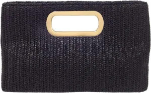 Top Handle Straw Clutch