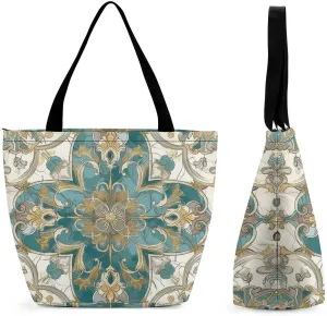 Tote Bag for Women Grocery Bag Exotic Patterns Foldable Shopping Bags Reusable Large Tote Bag