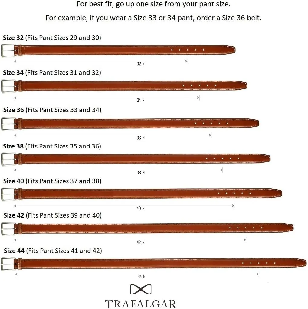 Trafalgar Cortina Leather Belt - 1 3/16 inch wide (30mm)