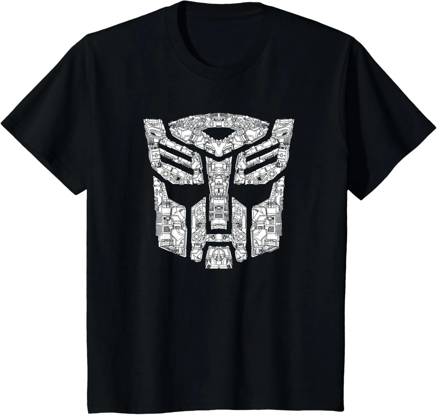 Transformers Detailed Autobot Icon Fill Helmet Symbol T-Shirt