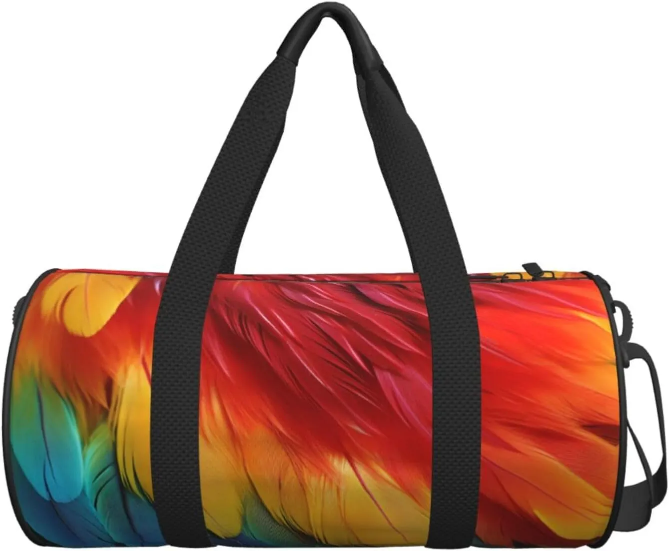 Travel Duffel Bag Fantastic Parrot Feather Weekender Overnight Bag For Men Women Large Capacity Sports Gym Bag Canvas Carry On Tote Bags For Travel Yoga
