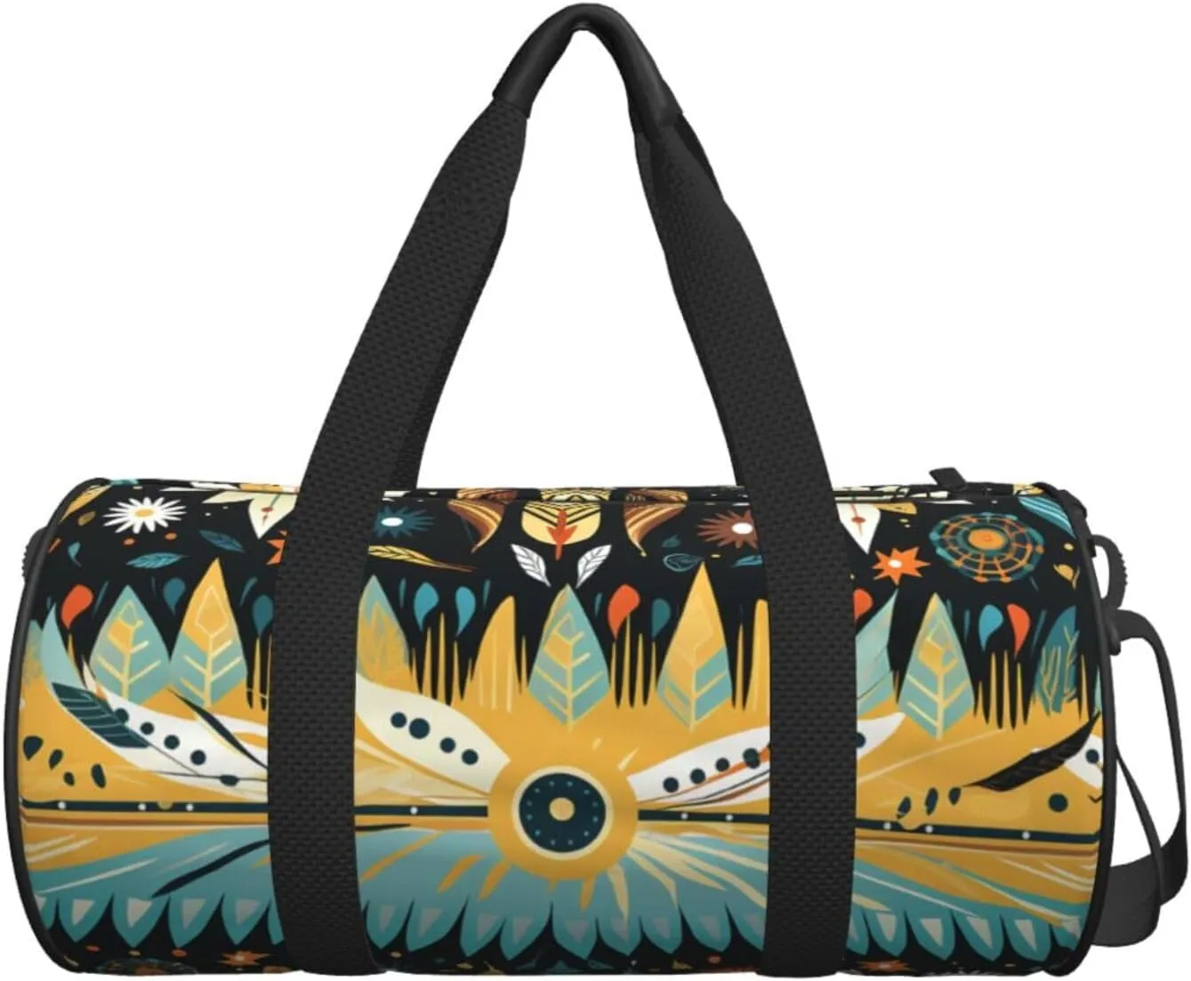 Travel Duffel Bag Moon Sun And Feather Weekender Overnight Bag For Men Women Large Capacity Sports Gym Bag Canvas Carry On Tote Bags For Travel Yoga