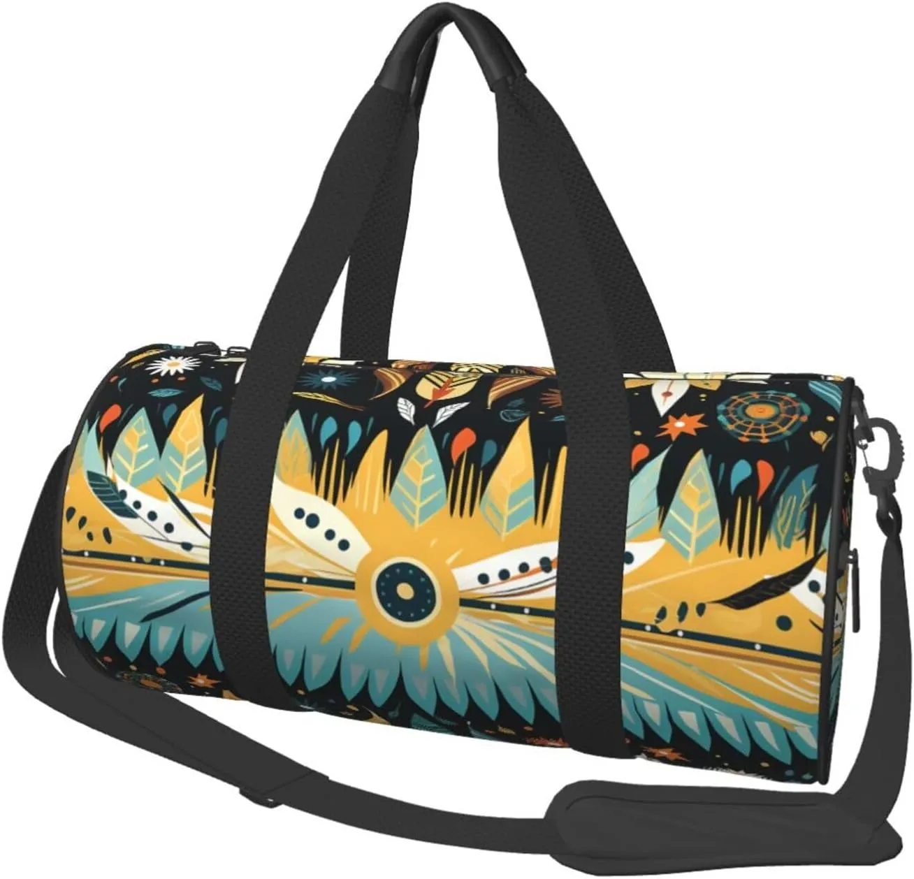 Travel Duffel Bag Moon Sun And Feather Weekender Overnight Bag For Men Women Large Capacity Sports Gym Bag Canvas Carry On Tote Bags For Travel Yoga