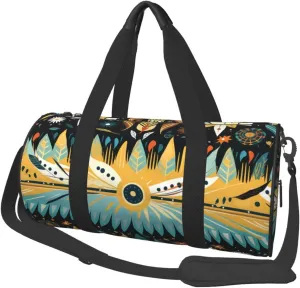 Travel Duffel Bag Moon Sun And Feather Weekender Overnight Bag For Men Women Large Capacity Sports Gym Bag Canvas Carry On Tote Bags For Travel Yoga