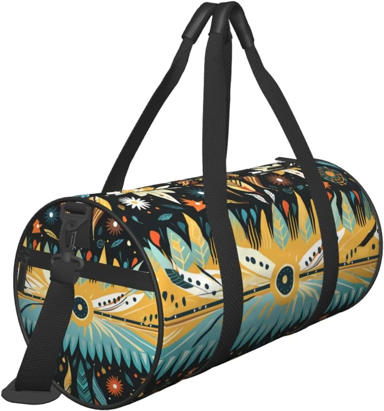 Travel Duffel Bag Moon Sun And Feather Weekender Overnight Bag For Men Women Large Capacity Sports Gym Bag Canvas Carry On Tote Bags For Travel Yoga