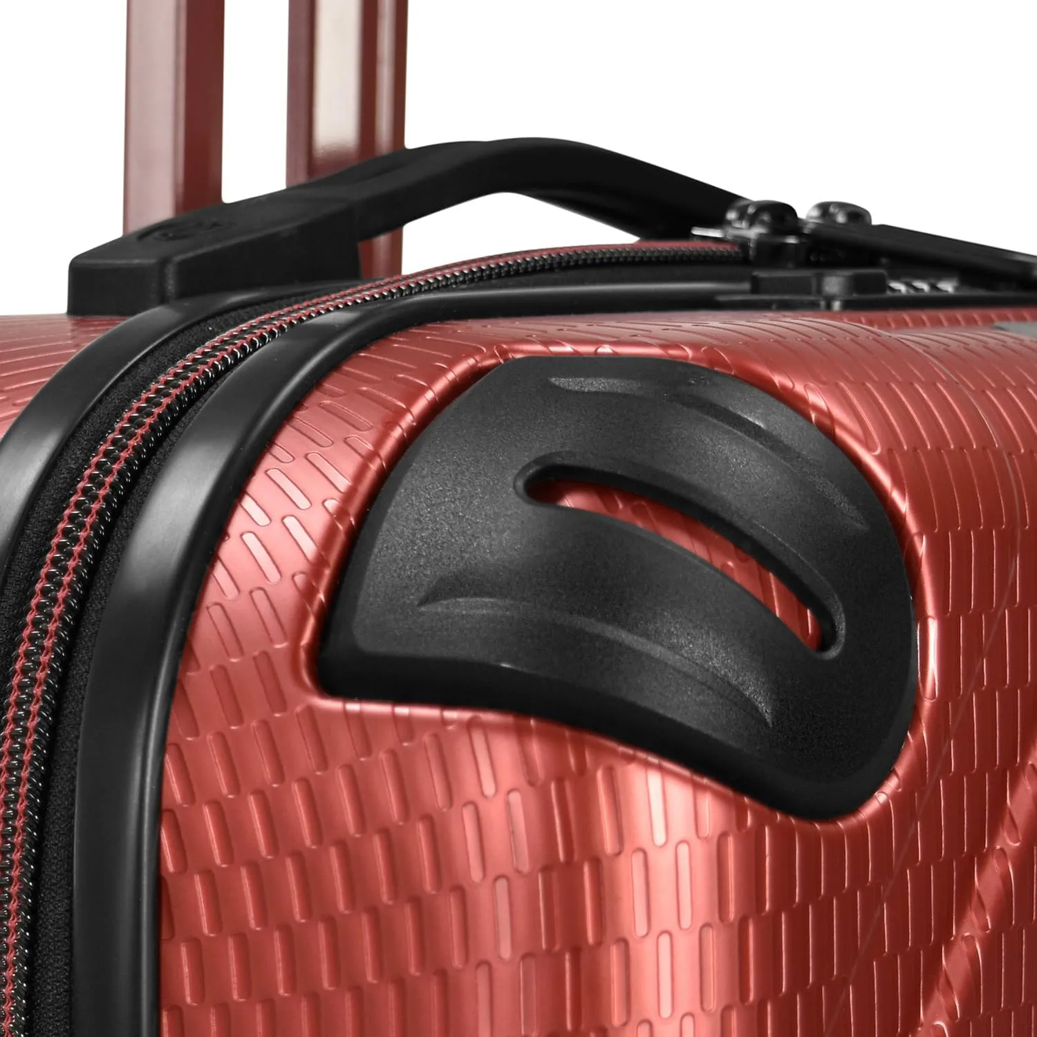 Traveler's Choice Maxporter II Hardside Polycarbonate Suitcase with Spinner Wheels, Red, 22" Carry-On Luggage