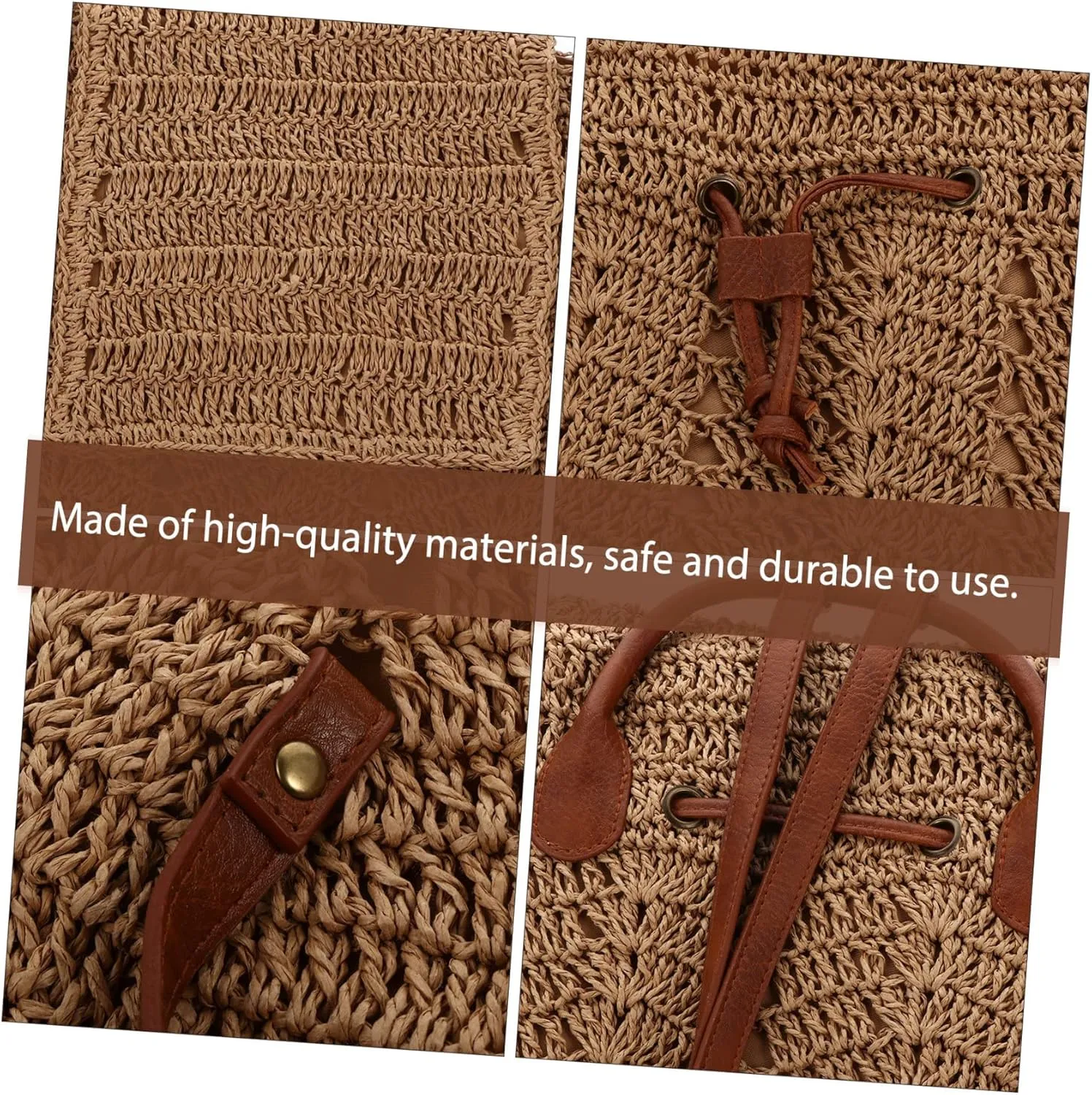 Trendy Beach Backpack - Women's Straw Sling Bag