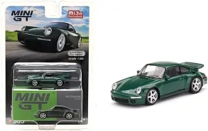 True Scale Miniatures Model Car Compatible with Porsche 911 RUF CTR Anniversary Irish Green 1/64 Diecast Model Car MGT00385