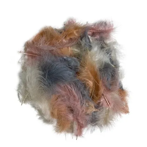 TURKEY MARABOU DYED LOOSE MIXED 3-8" - BLISS