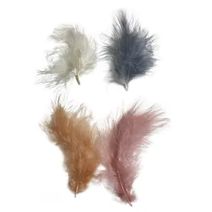 TURKEY MARABOU DYED LOOSE MIXED 3-8" - BLISS