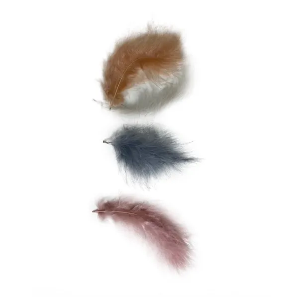 TURKEY MARABOU DYED LOOSE MIXED 3-8" - BLISS