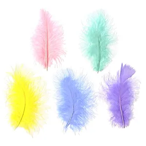 TURKEY MARABOU DYED LOOSE MIXED 3-8" - SPRING