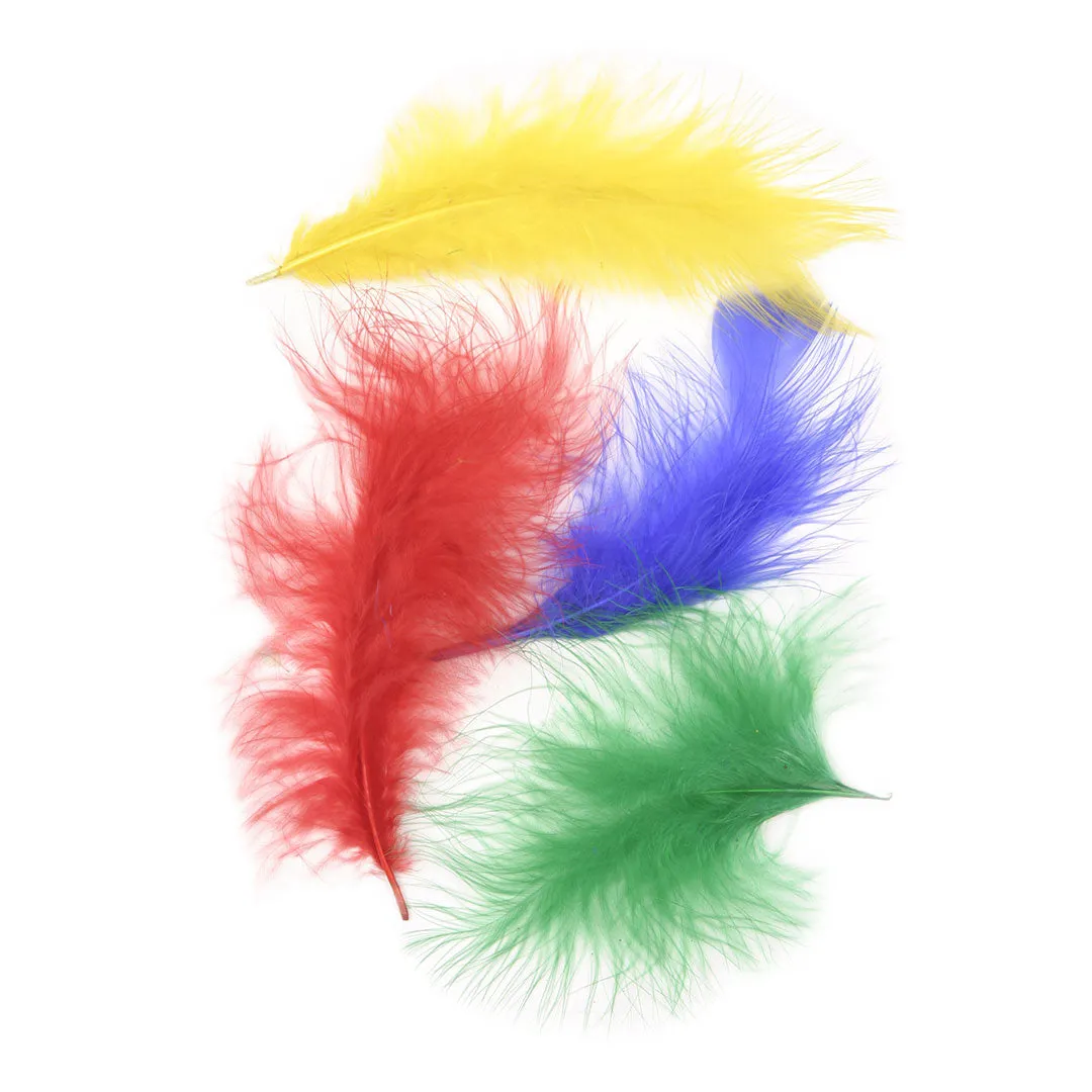 TURKEY MARABOU DYED LOOSE MIXED 3-8" - VIBRANT