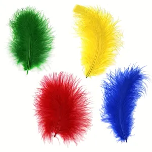TURKEY MARABOU DYED LOOSE MIXED 3-8" - VIBRANT