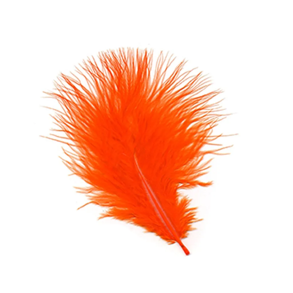 TURKEY MARABOU FEATHERS 1-4" - ORANGE