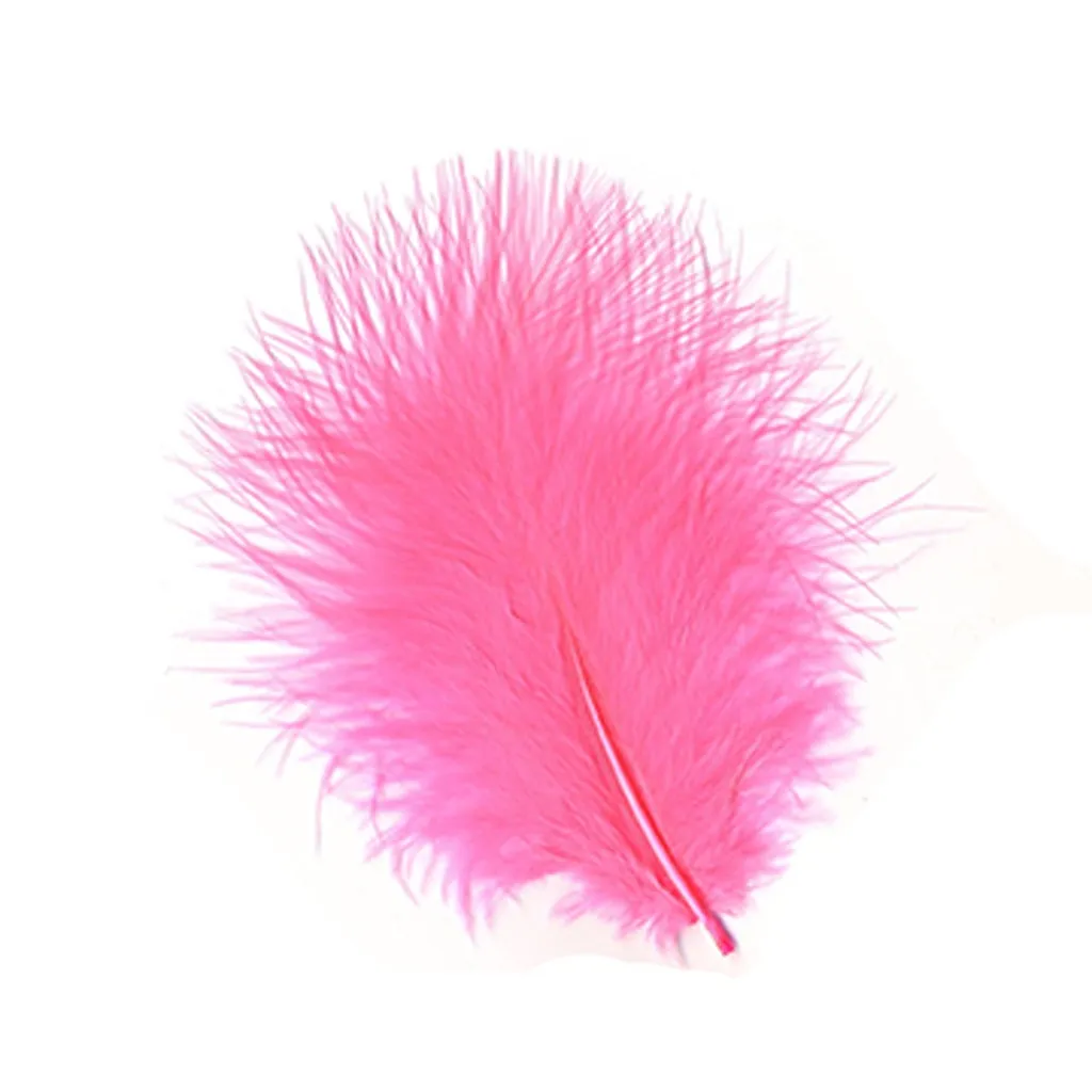 TURKEY MARABOU FEATHERS 1-4" - PINK ORIENT
