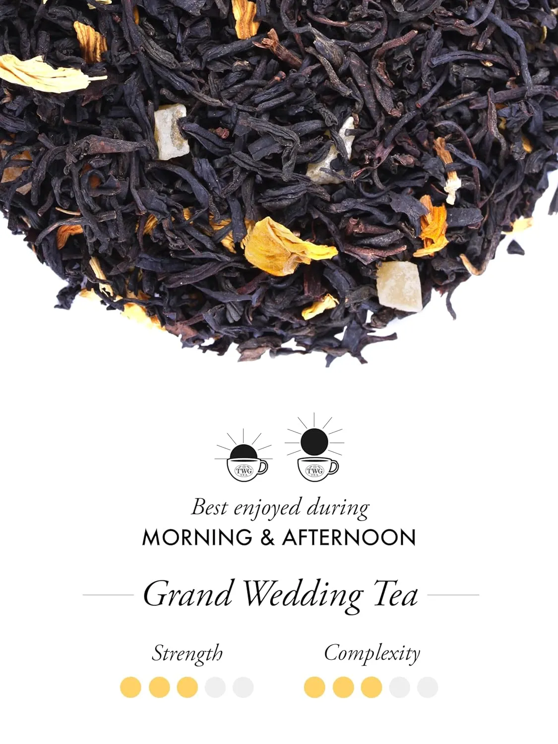 TWG Tea | Grand Wedding Tea | Black Tea | Sunflowers and Exotic Fruits | 15 Hand Sewn Cotton Tea Bags | Gift Set