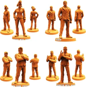 TYL Corporate Peeps Unpainted Miniature for War Gaming | RPG Scale Figures, Detailed Tabletop Board Game Accessories | Realistic Tabletop Miniatures (Combo of 4, 32mm)