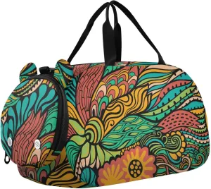 Unique and Exotic Flowers Duffel Bags for Boys Small Gym Bags for Teens Dance Bag for Girls