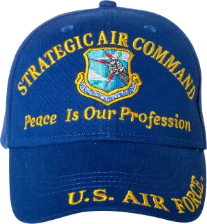 United States Air Force USAF Strategic Air Command Embroidered Cap Hat - Adjustable Blue