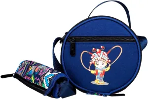 UPKOCH 1Pc Drum Bag Padded Percussion Instrument Storage Stylish Shoulder Bag with Traditional Chinese Drama Design Compact and Versatile for Hank Drum Accessories