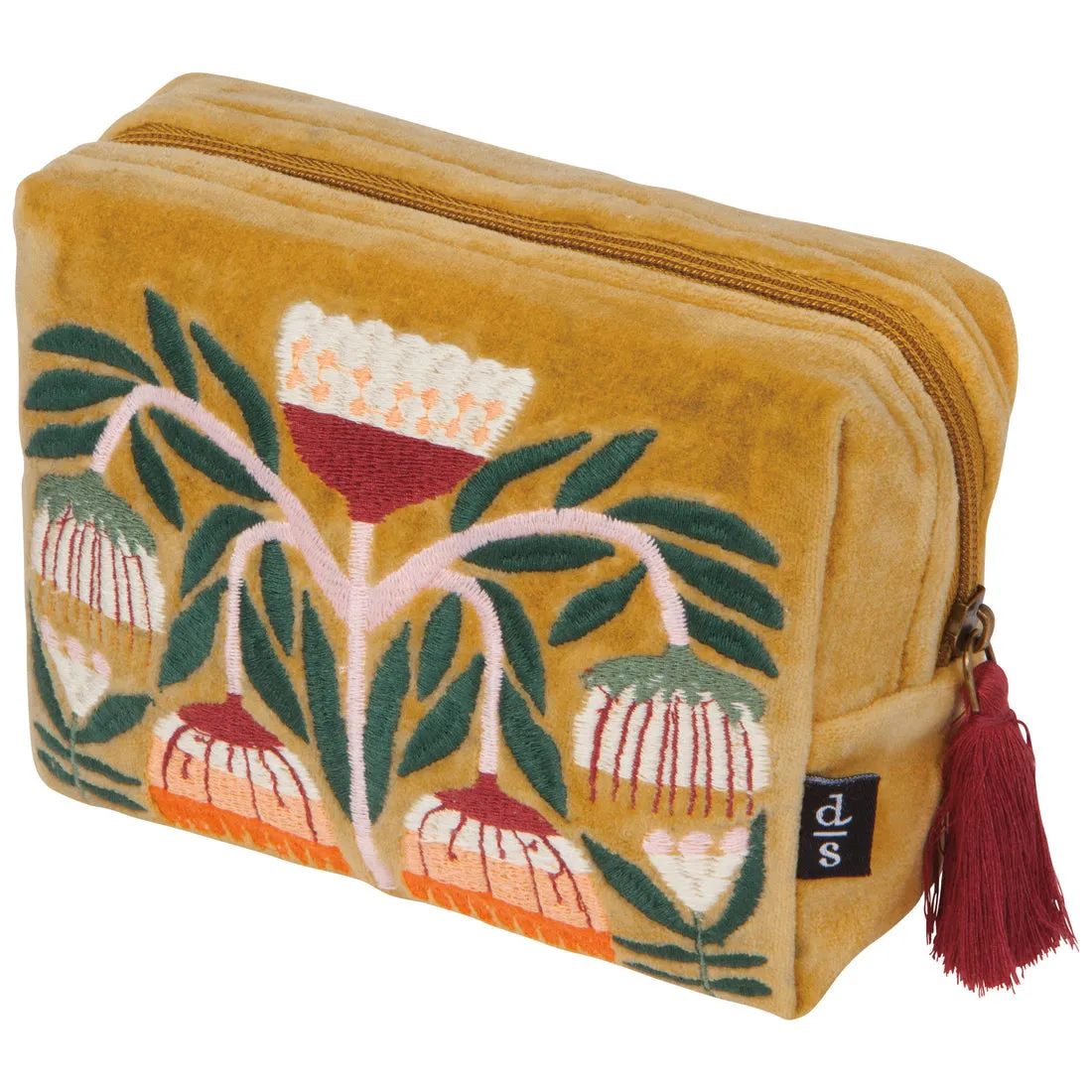 Venus Velvet Embroidered Pouch